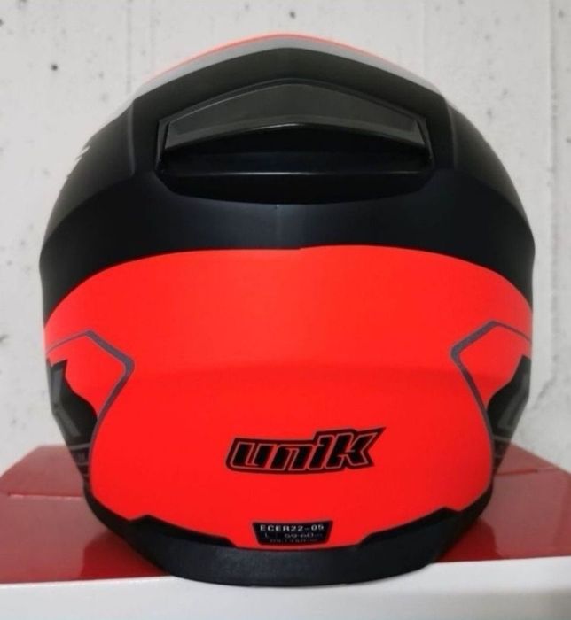 Capacete Integral Unik Red / White ( L )( NOVO )