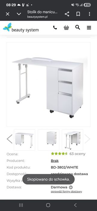 Biurko składane kosmetyczne