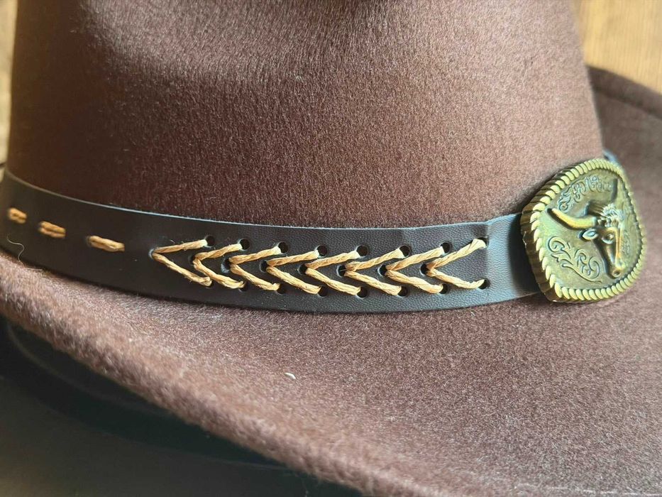 Kapelusz kowbojski brązowy w stylu western country boho wild west