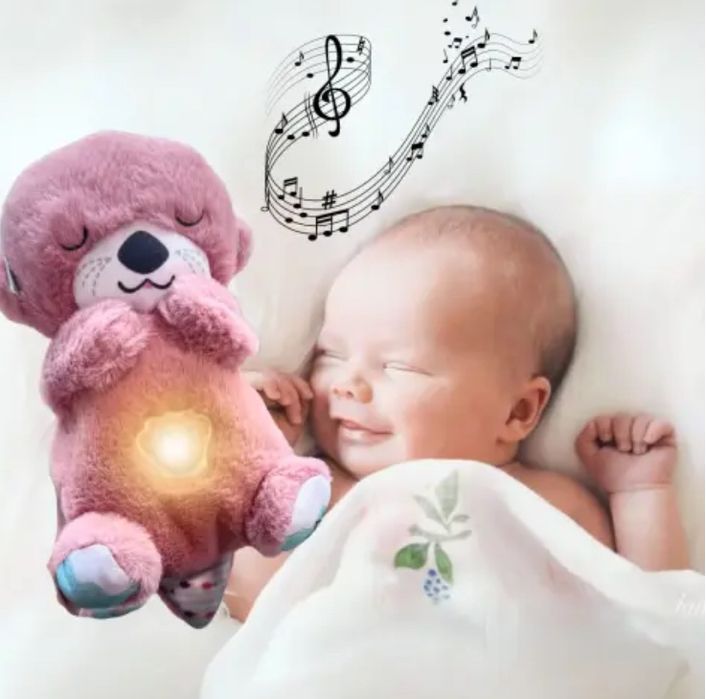 дихаюча плюшева іграшка видра зі світлом та звуком