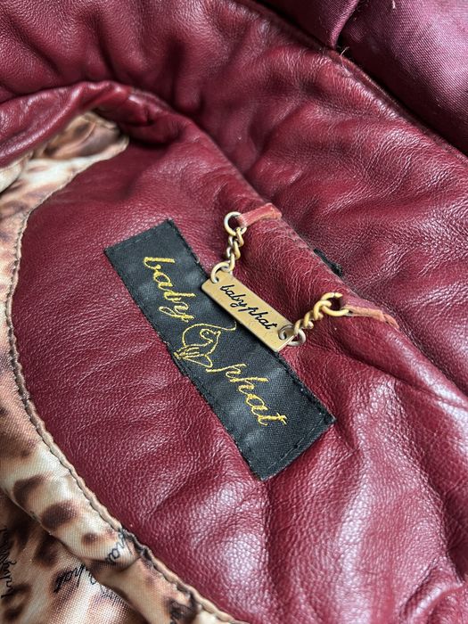 Vintage 2000s Baby Phat leather fur jacket kurtka z futerkiem