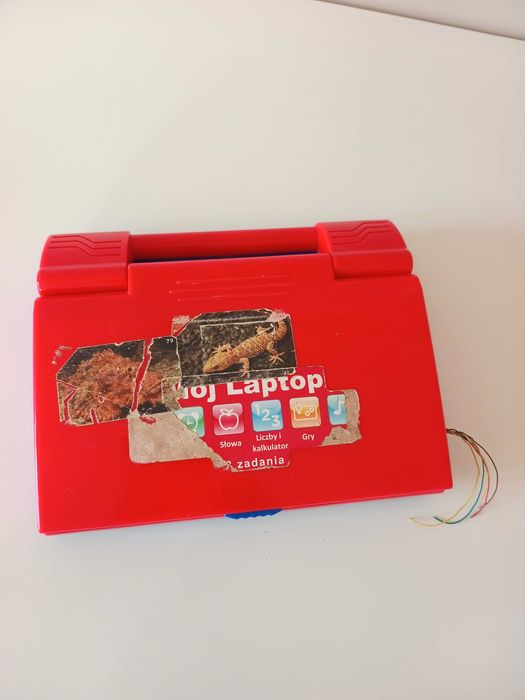 stary zabawkowy laptop elektroniczny zabawkowy komputer edukacyjny