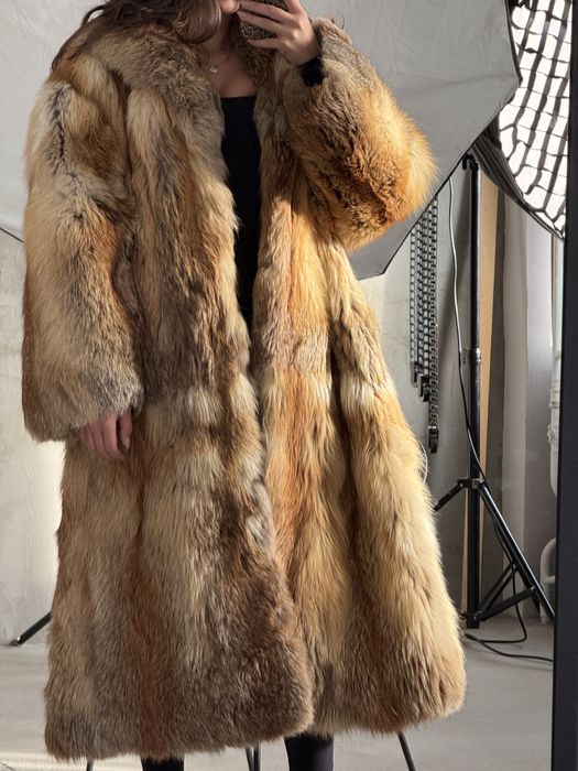 Шуба лисиця натуральна вінтаж 125см