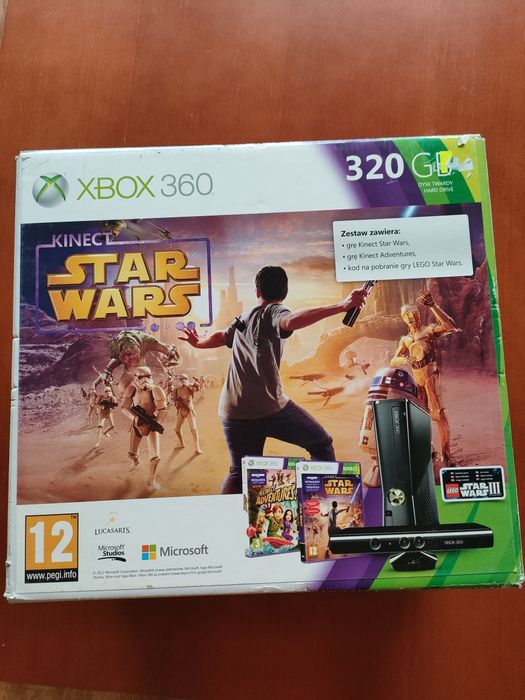 XBOX 360 320GB +Kinect + Dwa pady