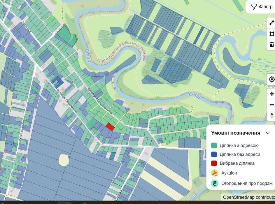 Продаж землі в Боратині під забудову