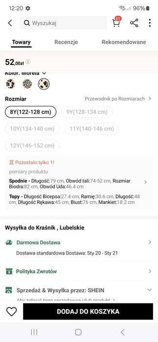 Komplet dla dziewczynki