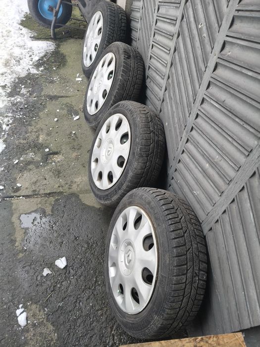 4x koło zimowe renault clio 3, felgi stalowe, kołpaki 15", 4x100, 65,1