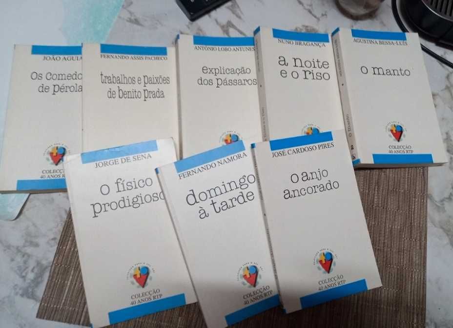 Conj. 9 livros_literat. port. Coleção 40 anos RTP_apenas 3 disponiveis