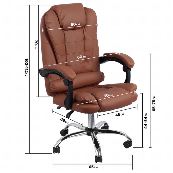 Fotel Biurowy Obrotowy Ergonomiczny Krzesło Do Biura Gabinetu Solidne