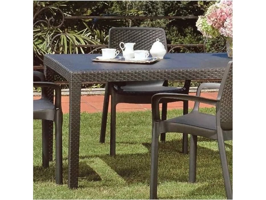 Mesa de Jardim Ipae Progarden Joker Antracite (138x78x72cm)