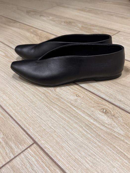 Балетки з натуральної шкіри чорні COOSH