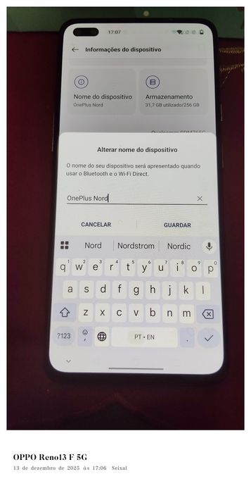 Vendo oneplus Nord 5g 256gb preto