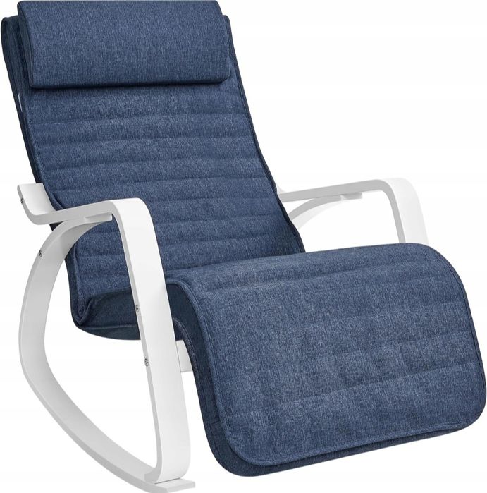 Fotel bujany odcienie niebieskiego