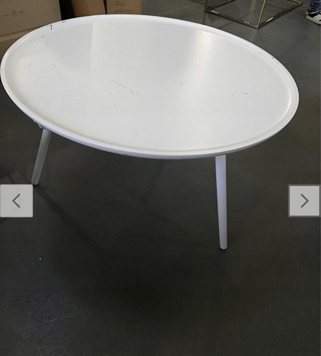 Stolik okragły bialy Rowico