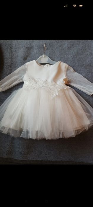 Sukienka chrzest elegancka niemowlęca