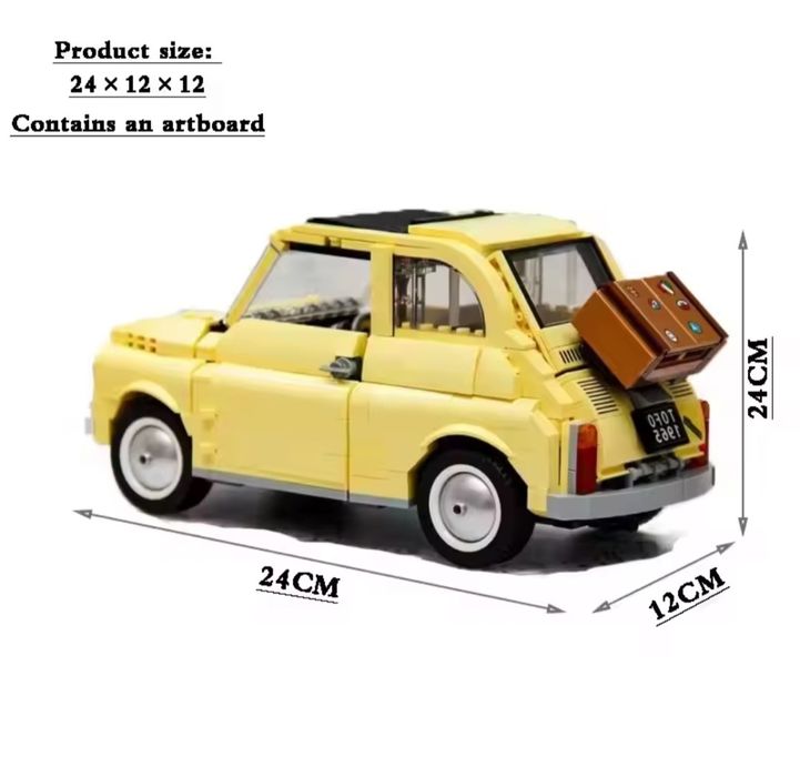 Fiat 500 z klocków