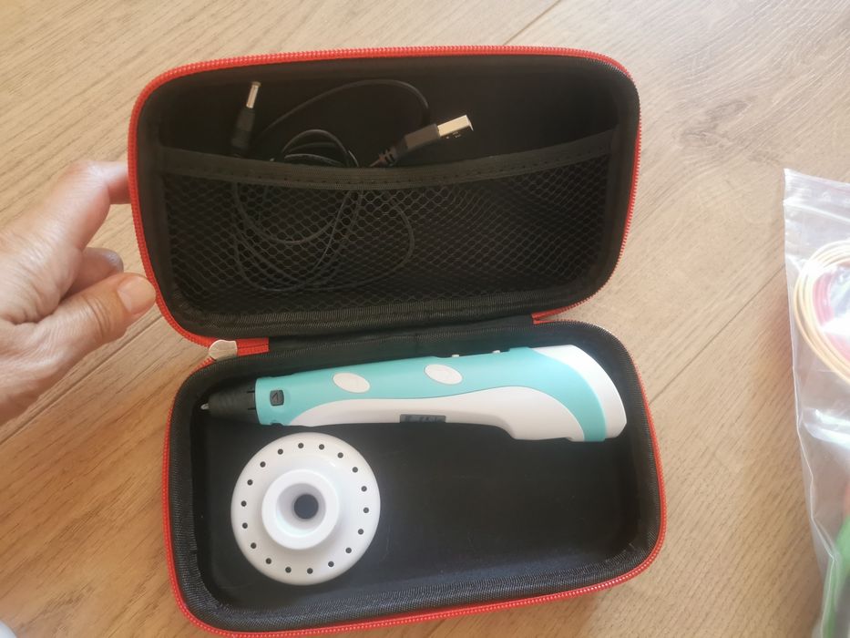 Kit caneta 3D: estojo, caneta e filamentos