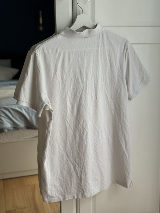 Biały t-shirt polo Karl Lagerfeld