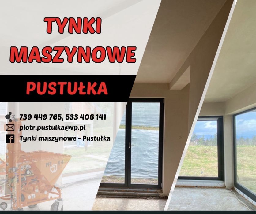 Tynki maszynowe - gipsowe, cementowo-wapienne