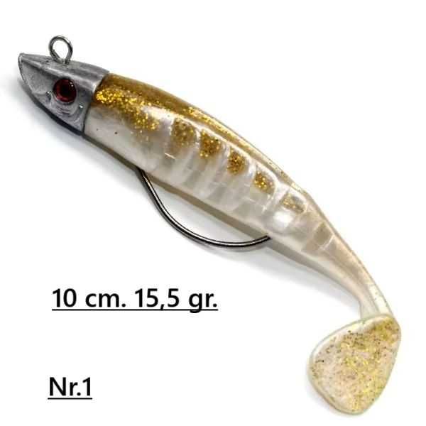 Przynęty Gumy 10 cm. 15,5 gr. 3 kolory. komplet