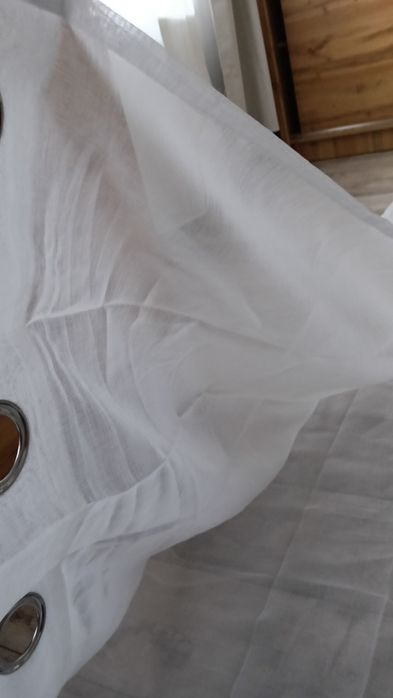 Firanki białe gładkie