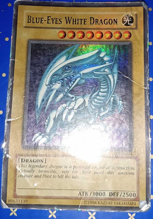 Blue Eyes White Dragon SDK E001 yu gi oh verdadeira