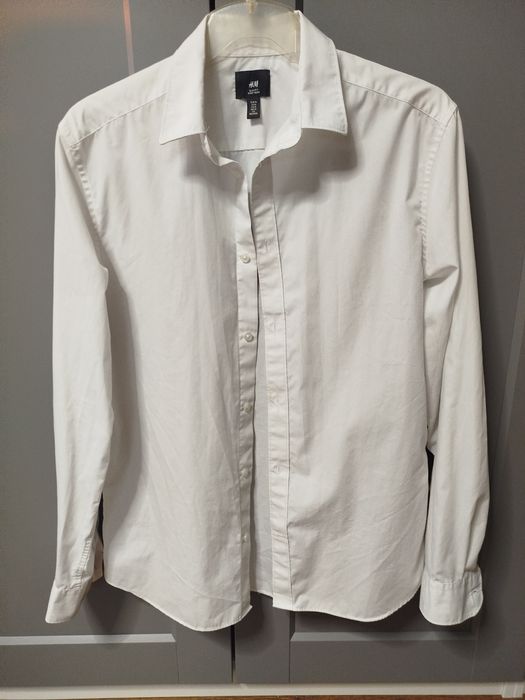 Koszula biała H&M SLIM FIT rozmiar M