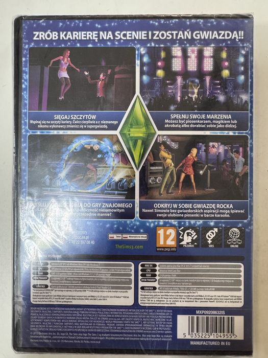 Gra PC Sims 3 Zostań Gwiazdą PL Nowa dodatek do gry