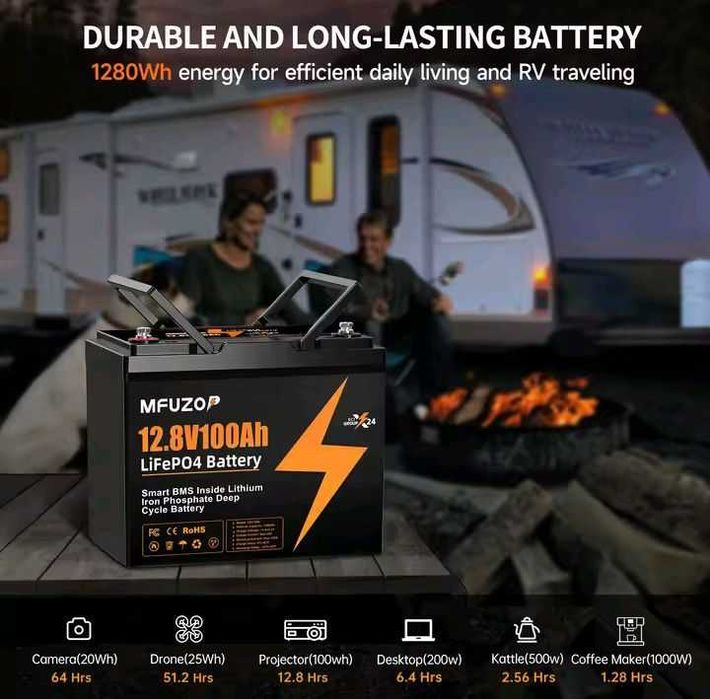 Акумулятор LifePo4 100A 12V MFUZOP