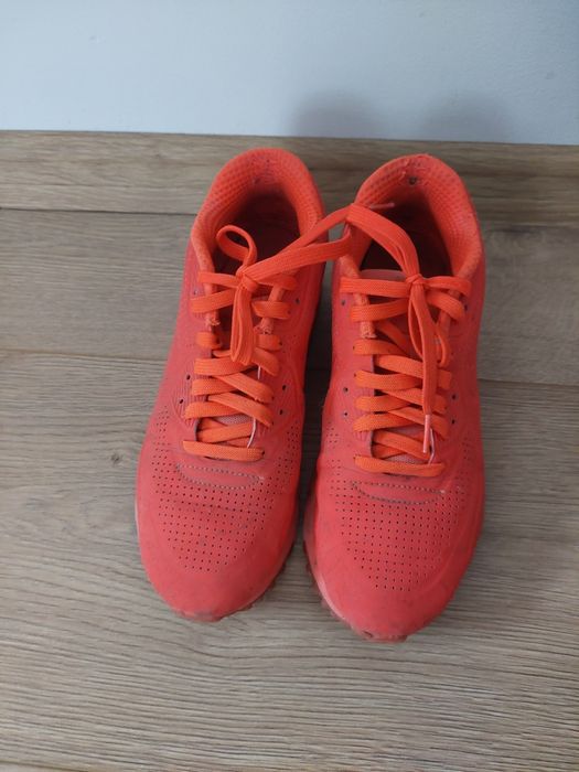 Nike Air Max neonowe pomarańczowe skóra naturalna