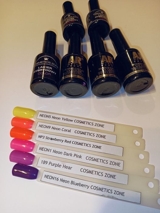 Zestaw lakierów hybrydowych + ozdoby Neonail ARStyle