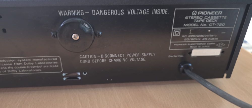 Leitor de cassetes pioneer CT-720