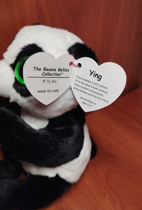 М'яка іграшка  TY Beanie Bellies Панда "Ying" 22 см глазастик .