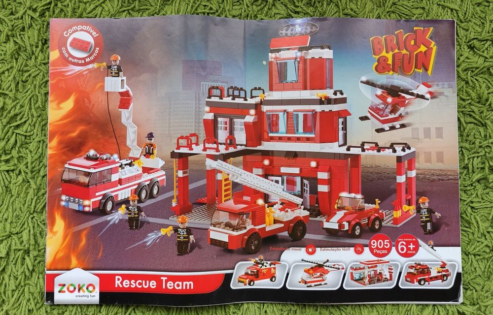 Lego dos bombeiros e lote várias peças