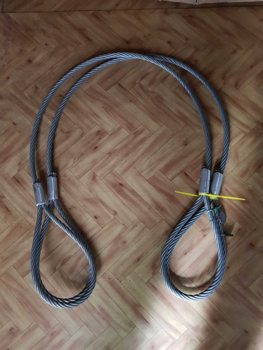Zawiesie linowe bez kausz - 16mm x 2m - 2 szt NOWE
