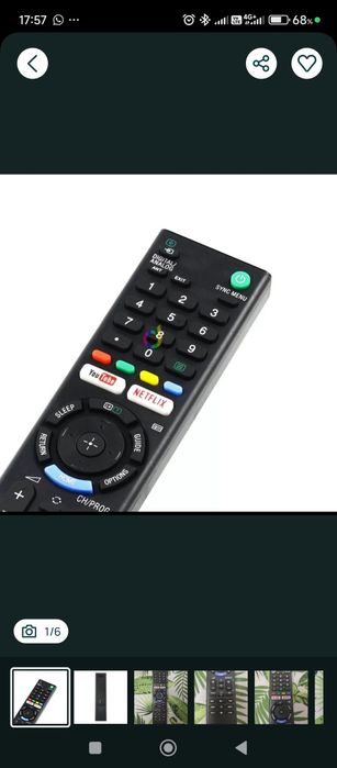 Comando para TV  SONY SMART TV, Novo C/ 2 anos garantia