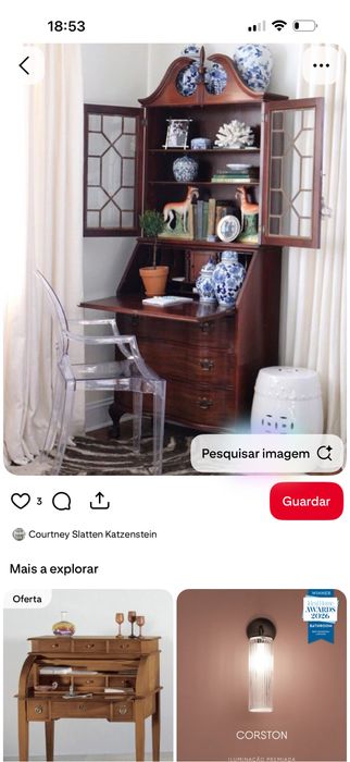 Escrivaninha estilo inglês