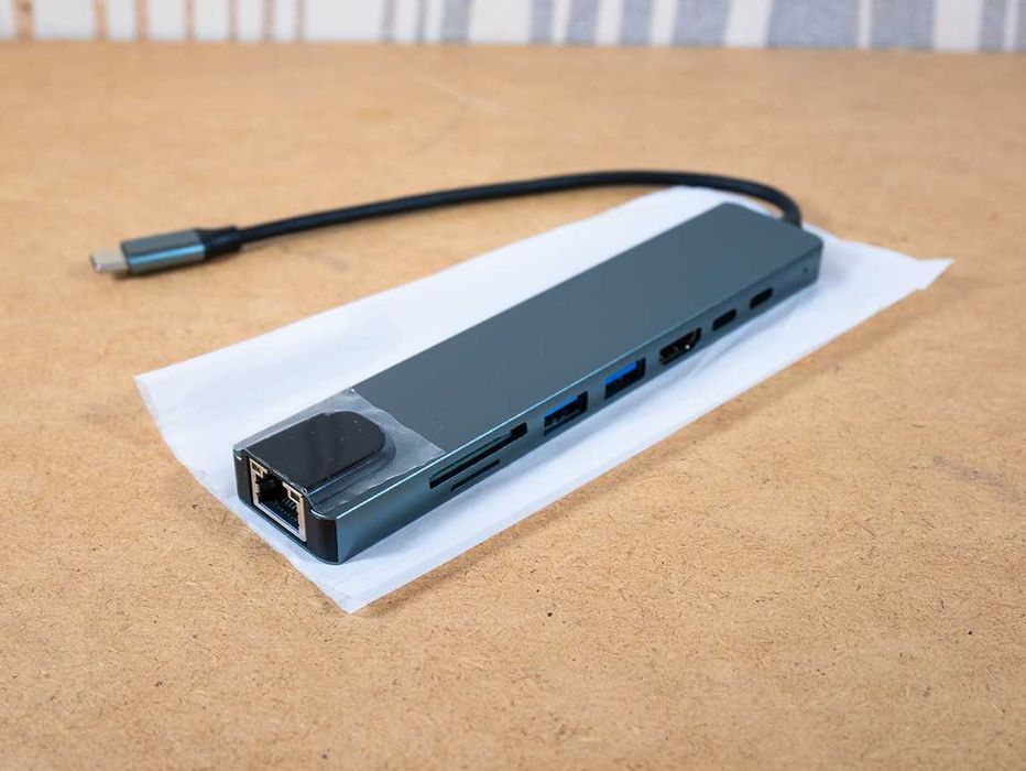 USB-C HUB 8в1 | HDMI 4K + LAN + PD (Цена с ОЛХ доставкой)