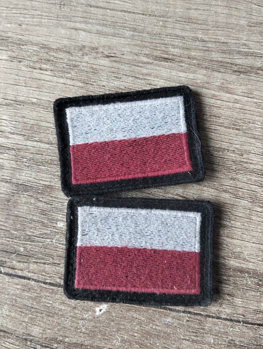 Flaga naszywka rzep polski, monako lub Indonezji na rzep