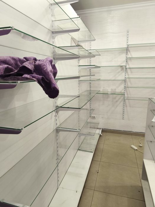 Стелаж полиці скло