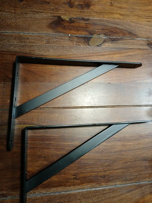 Czarny wspornik pod polke 200x300 metalowy