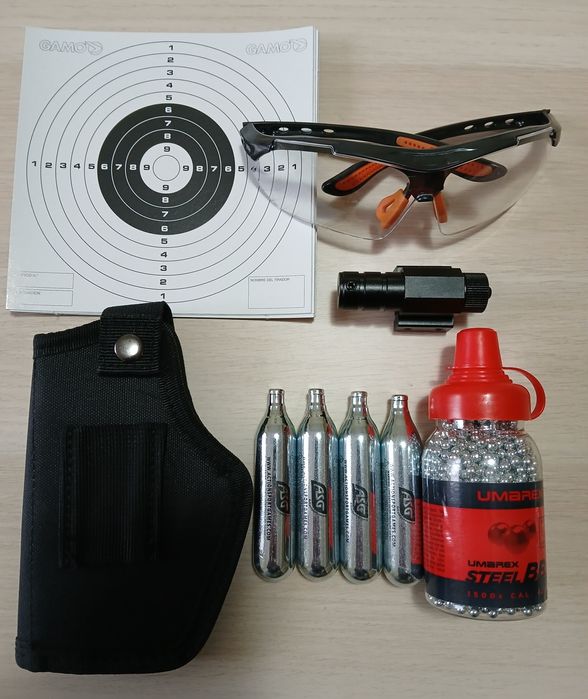 Pistola Umarex Semi-Automática Co2 Vários Acessórios