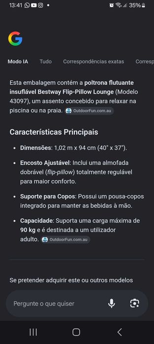 Poltrona insuflável para piscina ou praia!
