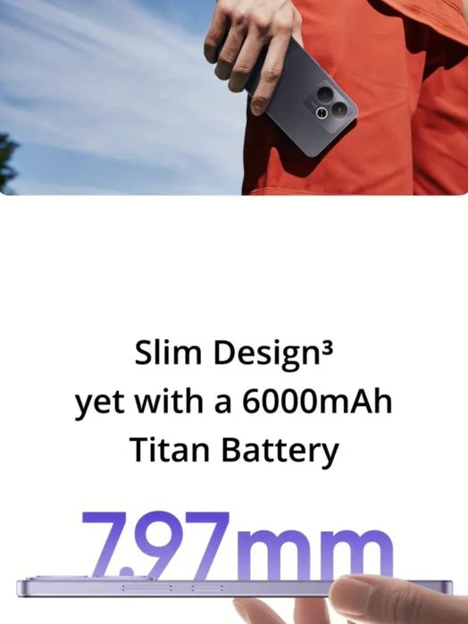 НОВИЙ! Realmi 14T 8+10/256 Gb 5G AMOLED 120 Hz NFC Purple GLOBAL IP69