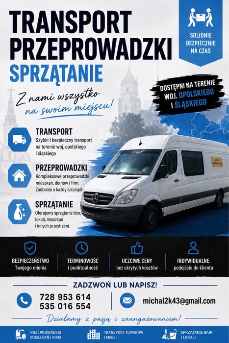 Transport • Przeprowadzki  •  Sprzątanie  • Utylizacja