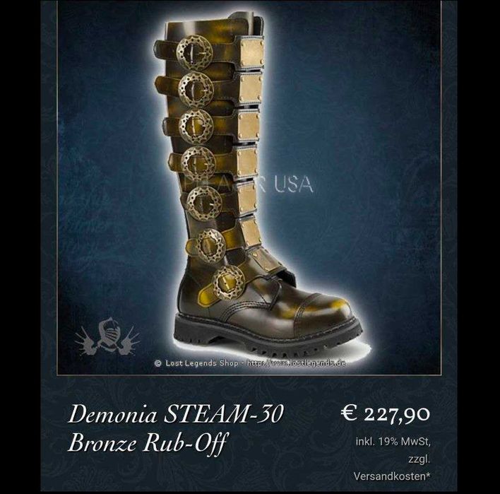 Вінтажні оригінальні берці Demonia, Ідеальний стан В Наявності! Знижка