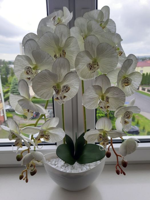 Storczyk sztuczny satynowy jak żywy