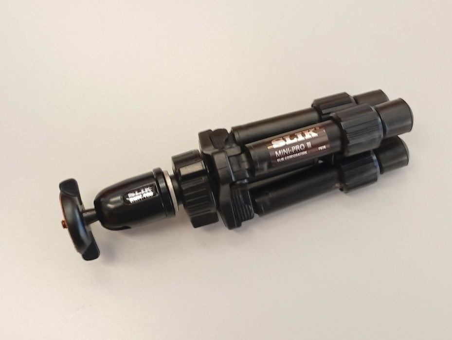 Mini tripé Slik Mini-Pro III com cabeça de rótula