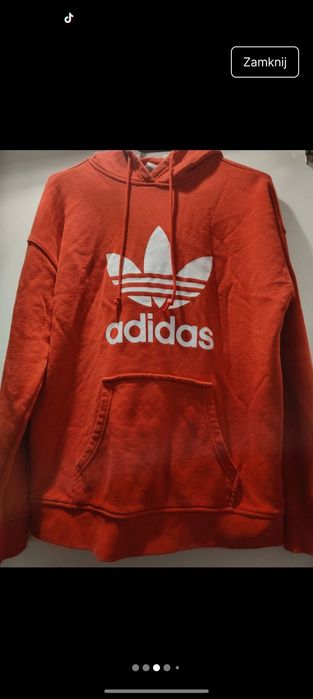 Czerwona bluza z kapturem Adidas xs