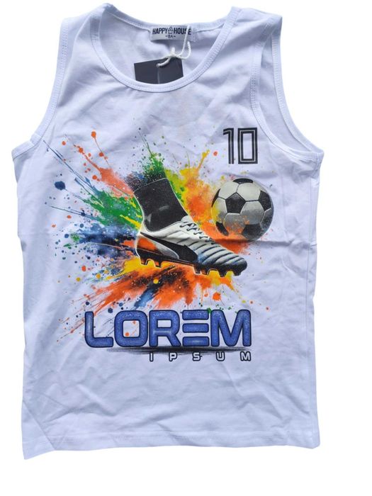 Bluzka T-shirt dla chłopca 146/152 biała